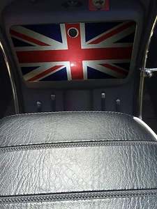 Scomadi Glove tool Box Sticker Wrap Decal METALLIC union jack TL50 TL125 TL200 - Picture 1 of 1