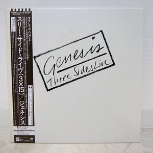 GENESIS / THREE SIDES LIVE JAPAN ISSUE DOUBLE LP W/OBI, INSERT - Picture 1 of 11