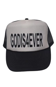 GOD IS 4 EVER TRUCKERMÜTZE Druckknopflasche hinten schwarz - Bild 1 von 1