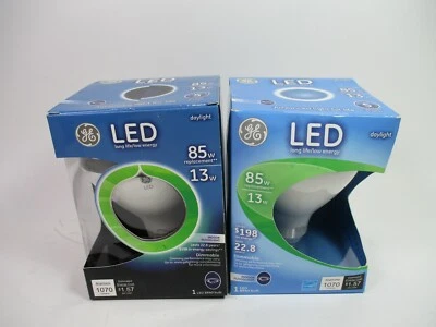 Lot 2 GE LED Daylight BR40 13w 1070 Lumens Dimmable Med Base Indoor Flood Light - Image 1 of 4