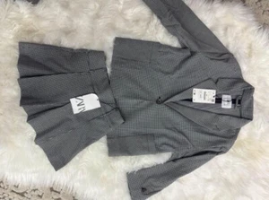 Blazer + Falda Zara Niñas Pata de Gallo Talla (9) Conjunto de 2 Piezas Nuevo con Ambos - Imagen 1 de 6
