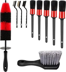 10Pcs Wheel Brush Kit for Cleaning and Tire, Car Detailing Brushes... - Picture 1 of 7