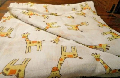 Manta de algodón hecha a mano tema safari guardería jirafas 42x40" decoración 121 Foto 1 de 4