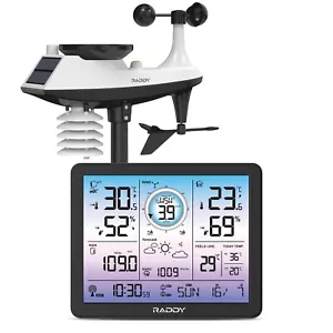 Raddy VP7 Weather Station Wireless Indoor Outdoor w/ 7.4'' Digital Color Display - Picture 1 of 7