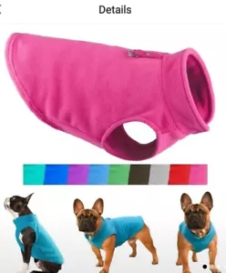 Dog Winter Coat Jacket Fleece Cute Outfit blue - Picture 1 of 4