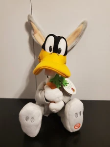 Looney Tunes Hallmark Daffy Duck Easter Bunny Rabbit 15" Plush Talking Sound - Picture 1 of 3