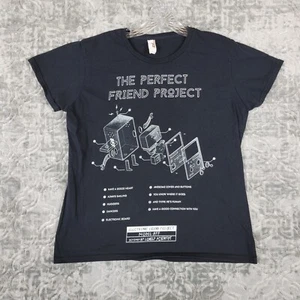 Adventure Time BMO Shirt Women's Large Black The Perfect Friend Project - Picture 1 of 9