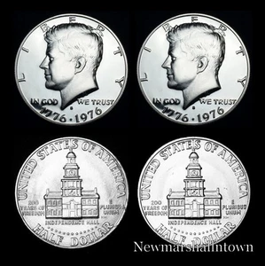 1776 1976 P+D+S+S Kennedy medio dólar como nuevo juego de prueba de conjuntos originales - Imagen 1 de 2
