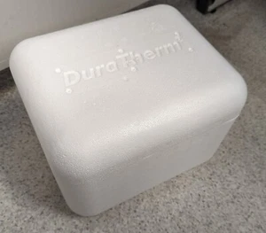 DuraTherm Styrofoam Shipping Box Insulated Cooler Shipper 5x6x8 in 11x8x9 out - Picture 1 of 5