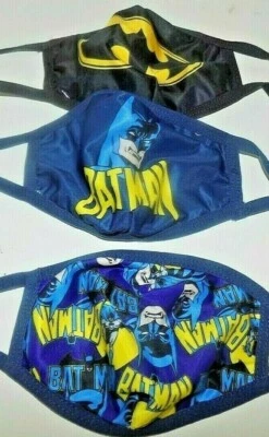 3 DIFFERENT BATMAN FACE MASKS DC COMICS SUPERHERO NEW KIDS CHILDREN'S NIP SEALED - Image 1 of 3