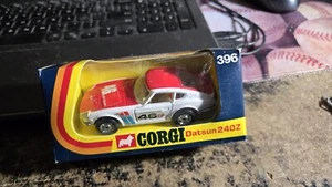 Vintage Corgi Datsun 240Z John Morton 46  #396 NEW MINTY with ORIG BOX ! - Picture 1 of 10