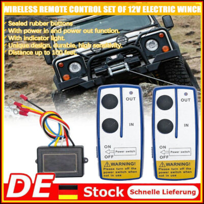 12V Seilwinde Mit Funkfernbedienung