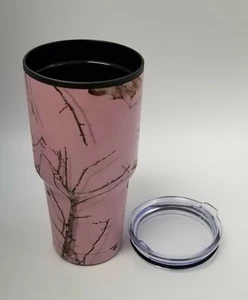 Mossy Oak Pink Camo Outdoors Camping Tall Travel Coffee Mug 30oz - Picture 1 of 12