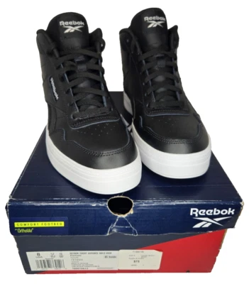 Reebok Sneakers Court Advance Bold High Top Women Size 8  Black/White NWB - Image 1 of 4