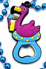 Collier perles ouvre-bouteille Flamingo mardi gras perles de parade de la Nouvelle-Orléans