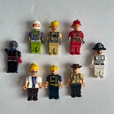 LEGO City Workers Mini Figures Lot Cowboy Pirate Robot Lot of 8 - USED - Image 1 of 4