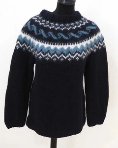 Damen Island Norweger Strick Pullover Grösse S/M Schurwolle Handarbeit K079 - Bild 1 von 3