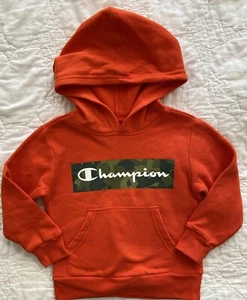 Champion Youth Child Fleece Hoodie, Size 4, Orange, Cotton Blend - Picture 1 of 3