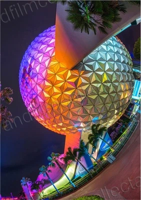 Walt Disney World • Epcot Deserted Spaceship Earth • Large Poster Print • New - Image 1 of 3