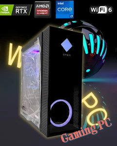 Custom RGB GAMING PC Intel Xeon i7 E5 64GB RAM 256GB SSD RTX 3050 16GB Win11 - Picture 1 of 7