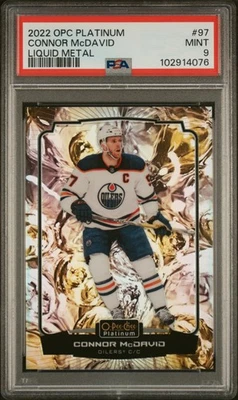 2022 O-PEE-CHEE PLATINUM LIQUID METAL #97 CONNOR MCDAVID 340/349 PSA 9 - Image 1 of 2