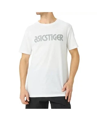 Asics Tiger Silver Logo Tee Maglia Maniche Corte Uomo, Real White - Immagine 1 di 3