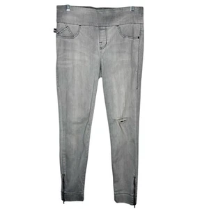Rock & Republic size 12 gray stone wash Fever pull on denim jegging jeans wmns - Picture 1 of 8