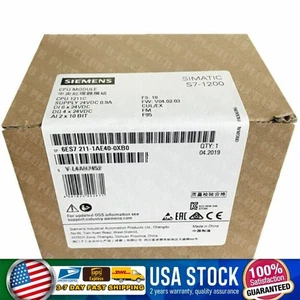 New Siemens 6ES7 211-1AE40-0XB0 6ES7211-1AE40-0XB0 SIMATIC S7-1200 CPU 1211C - Picture 1 of 3