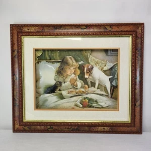 Framed 3D Layared Wall Art Of "SUSPENSE" (1894) -Charles Burton Barber Decoupage - Picture 1 of 24