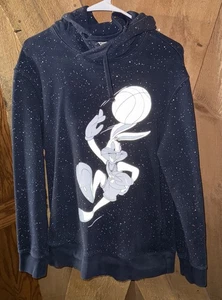 Felpa con cappuccio Bugs Bunny Space Jam decalcomania riflettente taglia Adulto M - Foto 1 di 3