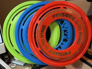 Wham-o Frisbee Ring set of three 75 to 78 Grams each Blue Orange and green - Picture 1 of 9