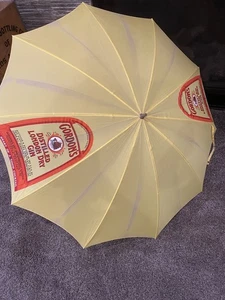 Vintage Gordon’s Gin Werbeschirm 47” breiter Holzschaft gebraucht - Bild 1 von 9