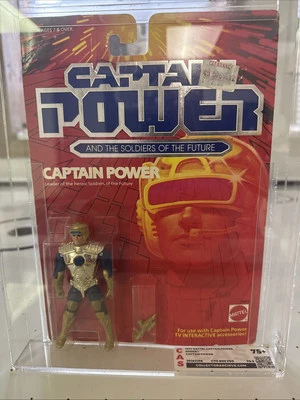 Figura de acción de colección Captain Power MOC serie 1 1987 graduada CAS 75+ Foto 1 de 3