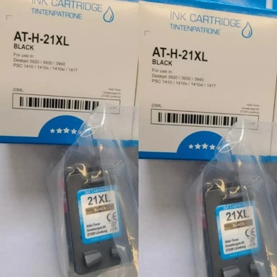 2 REFILL DRUCKER PATRONE für HP 21 XL DESKJET F370 F375 F380 F2180 F2224 F2280 F - Bild 1 von 4