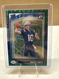 2024 Panini Donruss Optic Rated Rookie Drake Maye Green Velocity - Picture 1 of 2