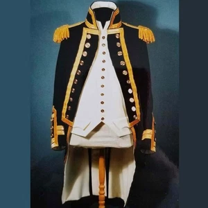 Neu British Royal Navy Captain Rank Braid Military Black Coat, Only Coat Sale - Bild 1 von 5