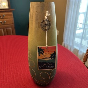 World Traveler Wooden Vase Pacific Paradise Collection 14” Tall Gradient Colors - Picture 1 of 6