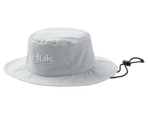 HUK Solid Boonie Bucket Hat Performance Fishing Sun Protection Ivory White OSFM - Picture 1 of 6
