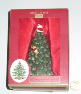 SPODE PORTMEIRON SANTA CHRISTMAS TREE CHRISTMAS ORNAMENT 3.75" -MACY'S -NIB - Picture 1 of 6