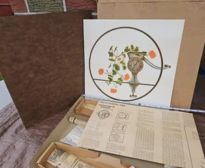 Vintage Deco String Art Thread Kit Geranium In Grinder Design R Craft 1979 - Picture 1 of 15