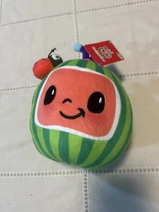 CoComelon 6” Plush New WITH Tags - Green Watermelon With Ladybug - Picture 1 of 2