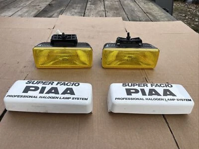 PIAA 70 HALOGEN FOG LIGHTS LAMPS 130W NEW NOS 7051 See Pics YELLOW! Vintage - Image 1 of 4