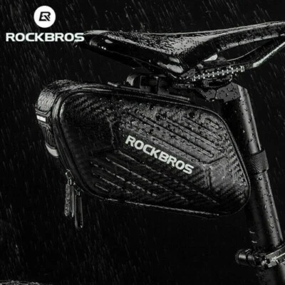 ROCKBROS Cycling Hard Shell Saddle Seat Bag Bike Bicycle Waterpoof Buckle Packs - Image 1 of 4