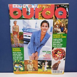 BURDA A WORLD OF FASHION Magazine March 1998  - UNCUT Sewing Patterns - Imagen 1 de 13