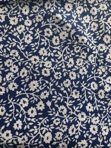 Saco de alimentación vintage PEQUEÑO BLANCO FLORAL sobre fondo AZUL REAL saco de alimentación SIN ABRIR - Imagen 1 de 6