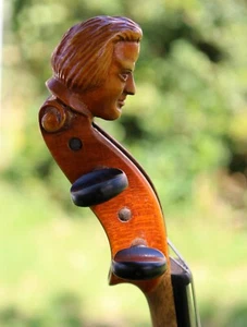 Handcrafted OLE BULL HEAD ANTIQUE OLD VIOLIN. LISTEN to the VIDEO! - Picture 1 of 12