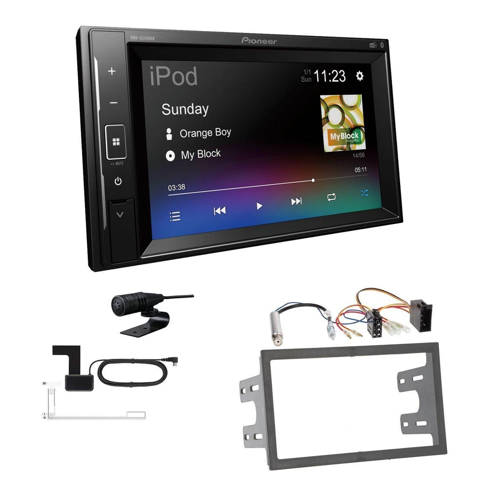 Pioneer DMH-A240DAB Autoradio Bluetooth DAB für Volkswagen VW Passat mit ISO