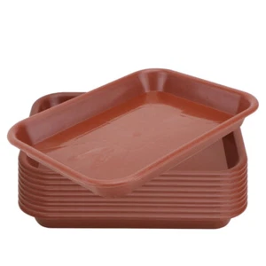 10 Pcs Rectangular Tray Saucers for Potted Plants Planter Trays Indoor - Picture 1 of 12