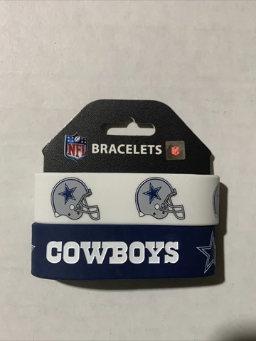 Dallas Cowboys NFL Rubber Wristband Bracelet Set Of 2 Cover