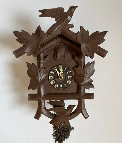 Vintage Hubert Herr Triberg 2 Bird Cuckoo Clock Germany- FOR PARTS/REPAIR Cover